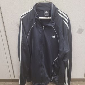 Adidas Blue White Full Zip Track Jacket Size 2XL